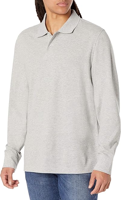 Men's Long-Sleeve Pique Polo Shirt